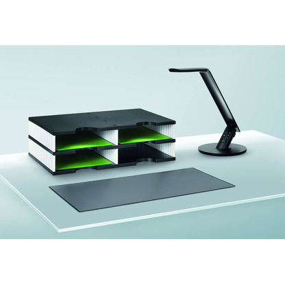 Artikelbild 4 für styro Sortierstation styrodoc duo black & white schwarz/weiß mit 4 Fächern, Artikelnummer 403651