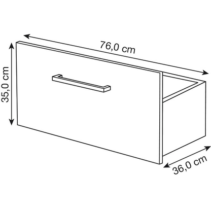 Artikelbild 2 für Kerkmann Priola Schublade ahorn 76,0 x 36,0 x 35,0 cm, Artikelnummer 304822