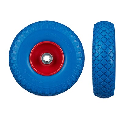 Artikelbild 3 für relaxdays Sackkarrenräder luftbereift blau, rot Stahl Felgen, Achse 2,0 cm, Artikelnummer 452361