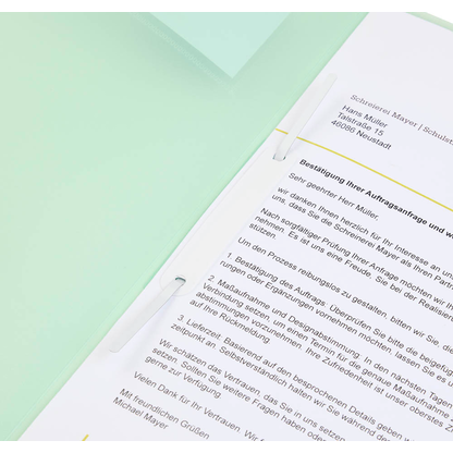 Artikelbild 2 für BRUNNEN Schnellhefter FACT!pp Kunststoff mint transluzent DIN A4, 1 St., Artikelnummer 925949