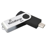 Artikelbild 1 für MediaRange USB-Stick schwarz, silber 16 GB, 1 St., Artikelnummer 518609