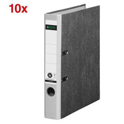 Artikelbild für AKTION: LEITZ 1050 Ordner lichtgrau marmoriert Karton 5,2 cm DIN A4, 10 St., Artikelnummer 653919