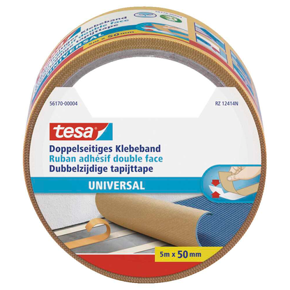 Artikelbild 2 für tesa UNIVERSAL doppelseitiges Klebeband 50,0 mm x 5,0 m, 1 Rolle, Artikelnummer 724027