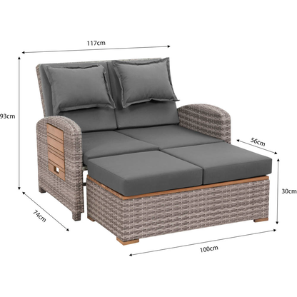 Artikelbild 2 für greemotion Loungesofa Bahia Tobago grau Kunststoff, Metall, 9-teilig, Artikelnummer 422762