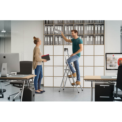 Artikelbild 9 für Hailo Klapptritt K100 TopLine silber 3 Stufen, H: 145,0 cm, Artikelnummer 100281