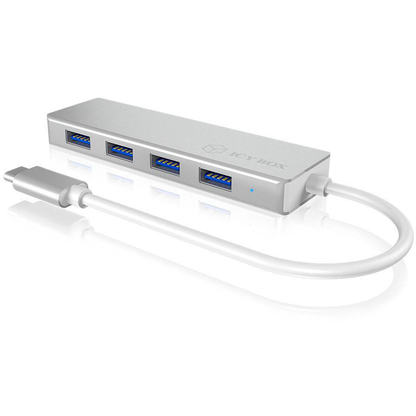 Artikelbild 3 für RaidSonic ICY BOX® USB-Hub IB-HUB1425-C3 4-fach silber, Artikelnummer 492977