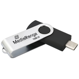 Artikelbild 1 für MediaRange USB-Stick schwarz, silber 128 GB, 1 St., Artikelnummer 518611