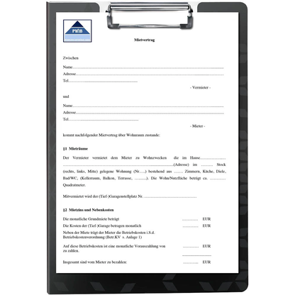 Artikelbild für LEITZ Klemmbrettmappe WOW 4199 DIN A4 schwarz Kunststoff, 1 St., Artikelnummer 899688