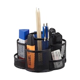 Artikelbild 1 für relaxdays Stiftehalter schwarz Metall, lackiert 7 Fächer 17,5 x 16,5 x 11,0 cm, Artikelnummer 605297