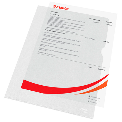 Artikelbild 6 für Esselte Sichthüllen 23823 DIN A4 transparent genarbt 0,12 mm, 100 St., Artikelnummer 864363