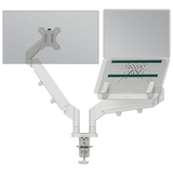 Artikelbild 1 für LEITZ Laptop-Monitor-Halterung Ergo 65380085 lichtgrau für 1 Monitor und 1 Laptop, Tischklemme, Artikelnummer 103737