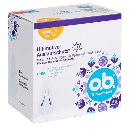 Artikelbild 2 für o.b. Tampons ExtraProtect Normal für mittlere/stärkere Periode, 56 St., Artikelnummer 538007