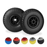 Artikelbild 1 für relaxdays Sackkarrenräder luftbereift schwarz Kunststoff Felgen, Achse 2,5 cm, Artikelnummer 451991