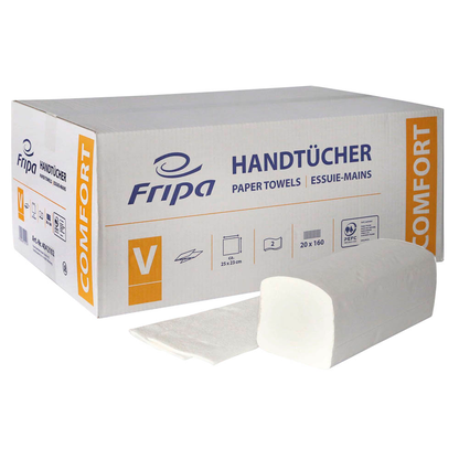 Artikelbild 4 für FRIPA Papierhandtücher 4042102 COMFORT Zick-Zack-Falzung 2-lagig 3.200 Tücher, Artikelnummer 259859