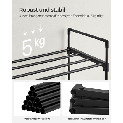 Artikelbild 8 für SONGMICS Schuhregal schwarz 92,0 x 30,0 x 54,0 cm, 1 St., Artikelnummer 438677