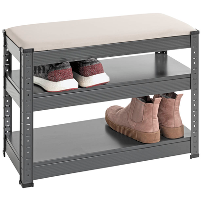 Artikelbild für HAKU Möbel Schuhbank 55817 anthrazit, grau Metall 60,0 cm, Artikelnummer 591398