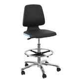 Artikelbild 1 für bimos Arbeitsdrehstuhl Labsit blau, schwarz Kunstleder, Artikelnummer 470928