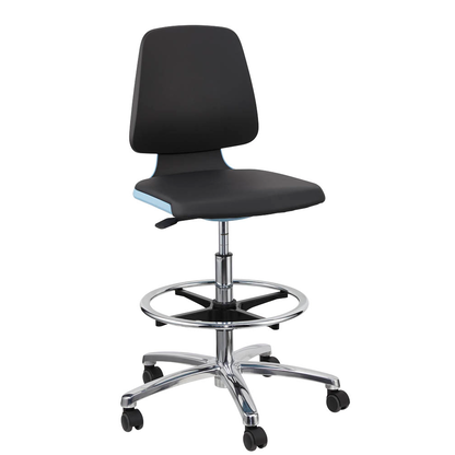 Artikelbild für bimos Arbeitsdrehstuhl Labsit blau, schwarz Kunstleder, Artikelnummer 470928