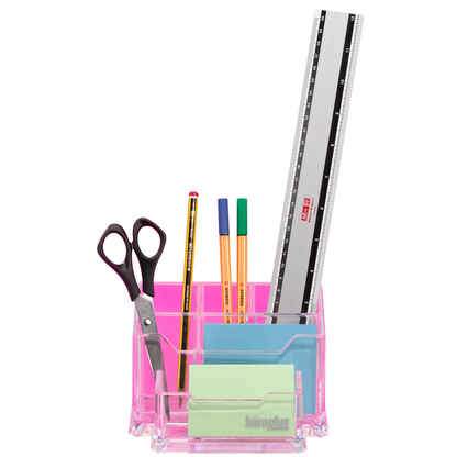 Artikelbild 2 für büroplus Stiftehalter transparent Polystyrol 6 Fächer 15,5 x 10,5 x 10,0 cm, Artikelnummer 777888