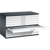 Artikelbild 1 für CP 7100 Planschrank schwarzgrau, verkehrsweiß 10 Schubladen 110,0 x 76,5 x 76,0 cm, 1 St., Artikelnummer 683108