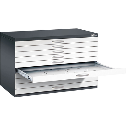 Artikelbild für CP 7100 Planschrank schwarzgrau, verkehrsweiß 10 Schubladen 110,0 x 76,5 x 76,0 cm, 1 St., Artikelnummer 683108