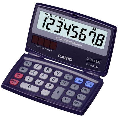 Artikelbild für CASIO SL-100VERA Taschenrechner blau, Artikelnummer 681811