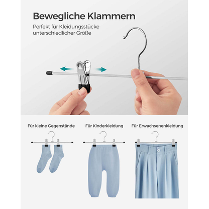 Artikelbild 5 für SONGMICS Kleiderbügel silber, 20 St., Artikelnummer 291516