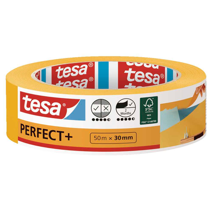 Artikelbild für tesa PERFECT+ Kreppband orange 30,0 mm x 50,0 m 1 Rolle, Artikelnummer 724066