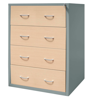 Artikelbild 5 für Gürkan Hängeregistraturschrank silber, ahorn 4 Schubladen 76,0 x 62,0 x 132,0 cm, 1 St., Artikelnummer 267609