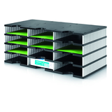 Artikelbild 1 für styro Sortierstation styrodoc trio black & white schwarz/weiß mit 12 Fächern, Artikelnummer 403687