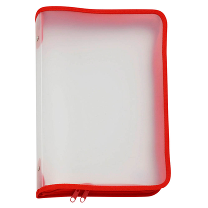 Artikelbild für FolderSys Reißverschlussbeutel DIN A4 transparent/rot 0,5 mm, 1 St., Artikelnummer 357079