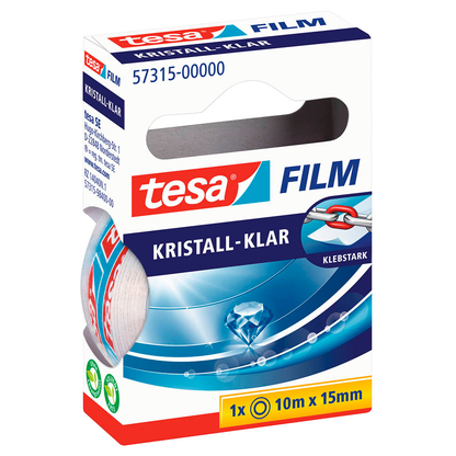 Artikelbild 2 für tesa KRISTALL-KLAR Klebefilm transparent 15,0 mm x 10,0 m 1 Rolle, Artikelnummer 114637