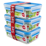 Artikelbild 1 für emsa Frischhaltedosen CLIP & CLOSE 7,0 cm hoch transparent 1,0 l, 3 St., Artikelnummer 670022