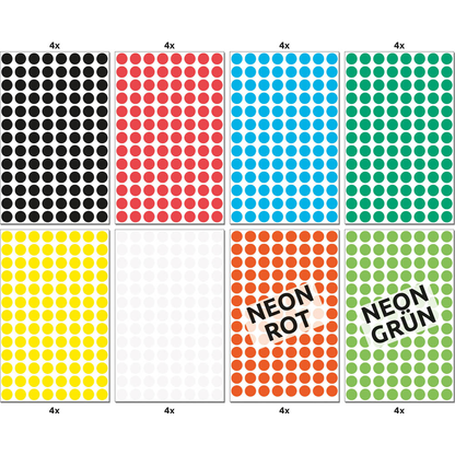 Artikelbild 2 für AVERY Zweckform Klebepunkte 59994 farbsortiert Ø 8,0 mm, 3.328 St., Artikelnummer 191423
