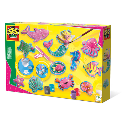 Artikelbild 6 für SES Creative® Gipsgießen-Set Glitzer Meerestiere mehrfarbig, Artikelnummer 110899