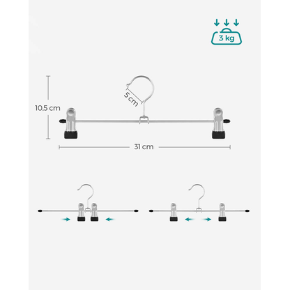 Artikelbild 3 für SONGMICS Kleiderbügel silber, 20 St., Artikelnummer 291516
