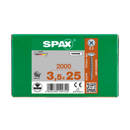 Artikelbild 10 für SPAX® Universalschrauben Z2 Rückwandkopf WIROX 0281010350252 3,5 mm x 25 mm, 2.000 St., Artikelnummer 395789