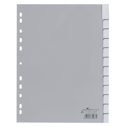 Artikelbild 3 für DURABLE Ordnerregister DIN A4 Vollformat Jan.-Dez. grau 12-teilig mit Wechseltaben, 1 Satz, Artikelnummer 147249
