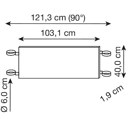 Artikelbild 2 für HAMMERBACHER Orbis Sichtblende silber 103,1 x 40,0 cm, Artikelnummer 470245