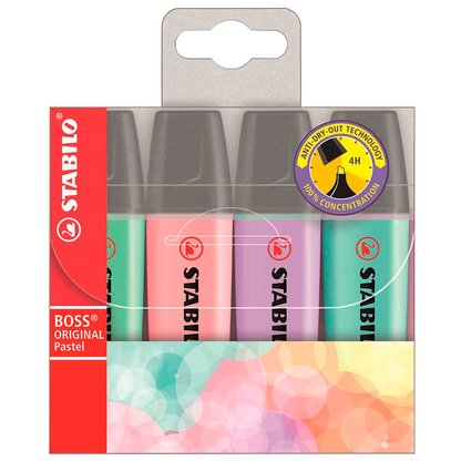 Artikelbild für STABILO BOSS ORIGINAL Textmarker farbsortiert, 4 St., Artikelnummer 403966