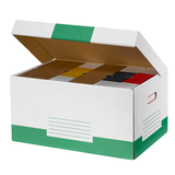 Artikelbild 1 für Cartonia Archivcontainer weiß/grün 54,8 x 36,4 x 26,8 cm, 10 St., Artikelnummer 810846
