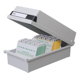 Artikelbild 1 für HAN Karteikasten DIN A4 für 1.300 Karteikarten grau mit Deckel, Artikelnummer 787283