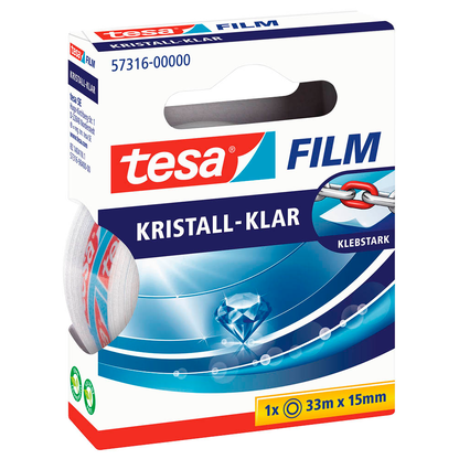 Artikelbild 2 für tesa KRISTALL-KLAR Klebefilm transparent 15,0 mm x 33,0 m 1 Rolle, Artikelnummer 114645