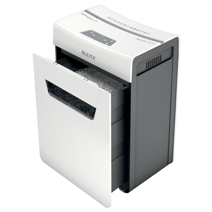 Artikelbild 5 für LEITZ IQ 6M Protect Premium Aktenvernichter mit Partikelschnitt P-5, 2 x 15 mm, bis 6 Blatt, weiß, Artikelnummer 436459