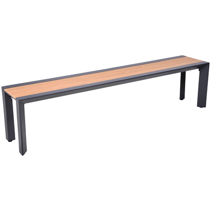 Artikelbild für Garden Pleasure Sitzbank SILEA 305474 anthrazit, holz-optik natur Metall 180,0 cm, Artikelnummer 544219