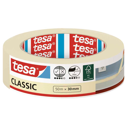 Artikelbild für tesa CLASSIC Kreppband beige 30,0 mm x 50,0 m 1 Rolle, Artikelnummer 724108