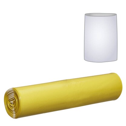 Artikelbild für Müllbeutel 120,0 l gelb 70,0 µm, 4x 25 St., Artikelnummer 873752