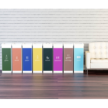 Artikelbild 2 für PAPERFLOW Mülleimer 60,0 l weiß, blau, 1 St., Artikelnummer 300891