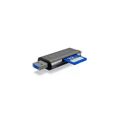 Artikelbild für RaidSonic ICY BOX® IB-CR200-C Multi-microSD, SD, MultiMediaCard-Kartenleser grau, Artikelnummer 395147