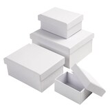 Artikelbild 1 für Creativ Company Geschenkboxen-Set weiß, 1 Set, Artikelnummer 232498